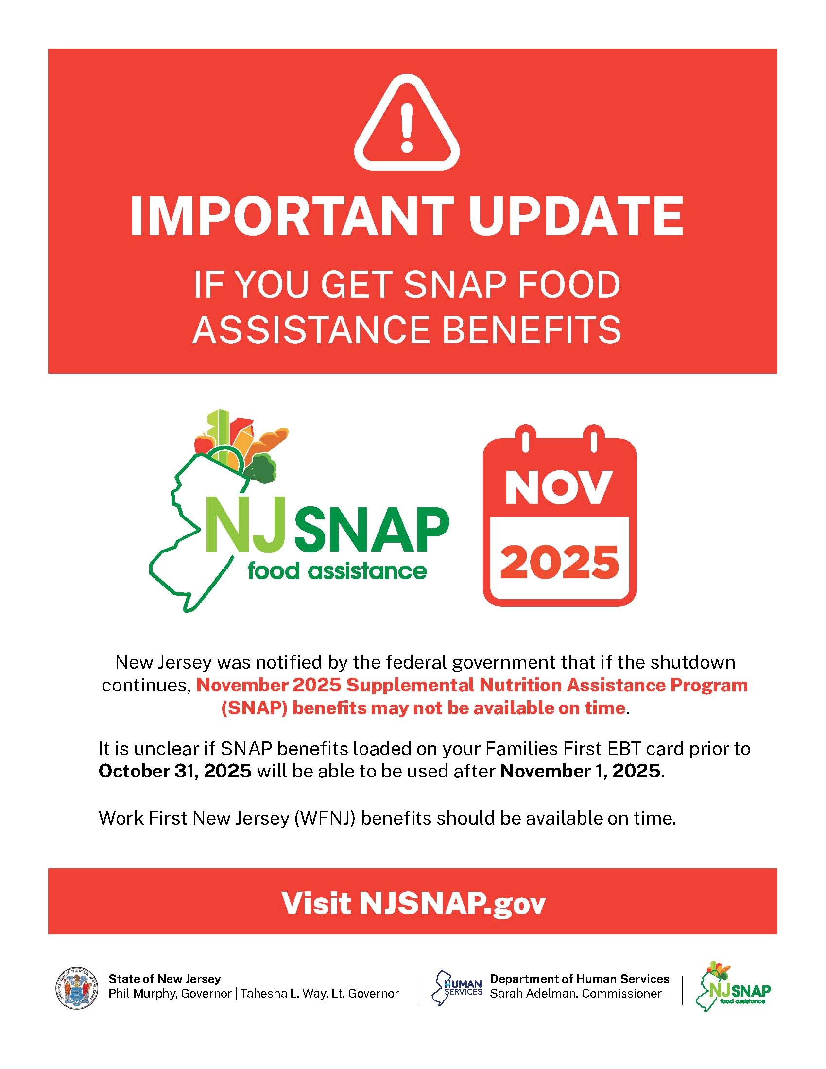 SNAP Benefits Update