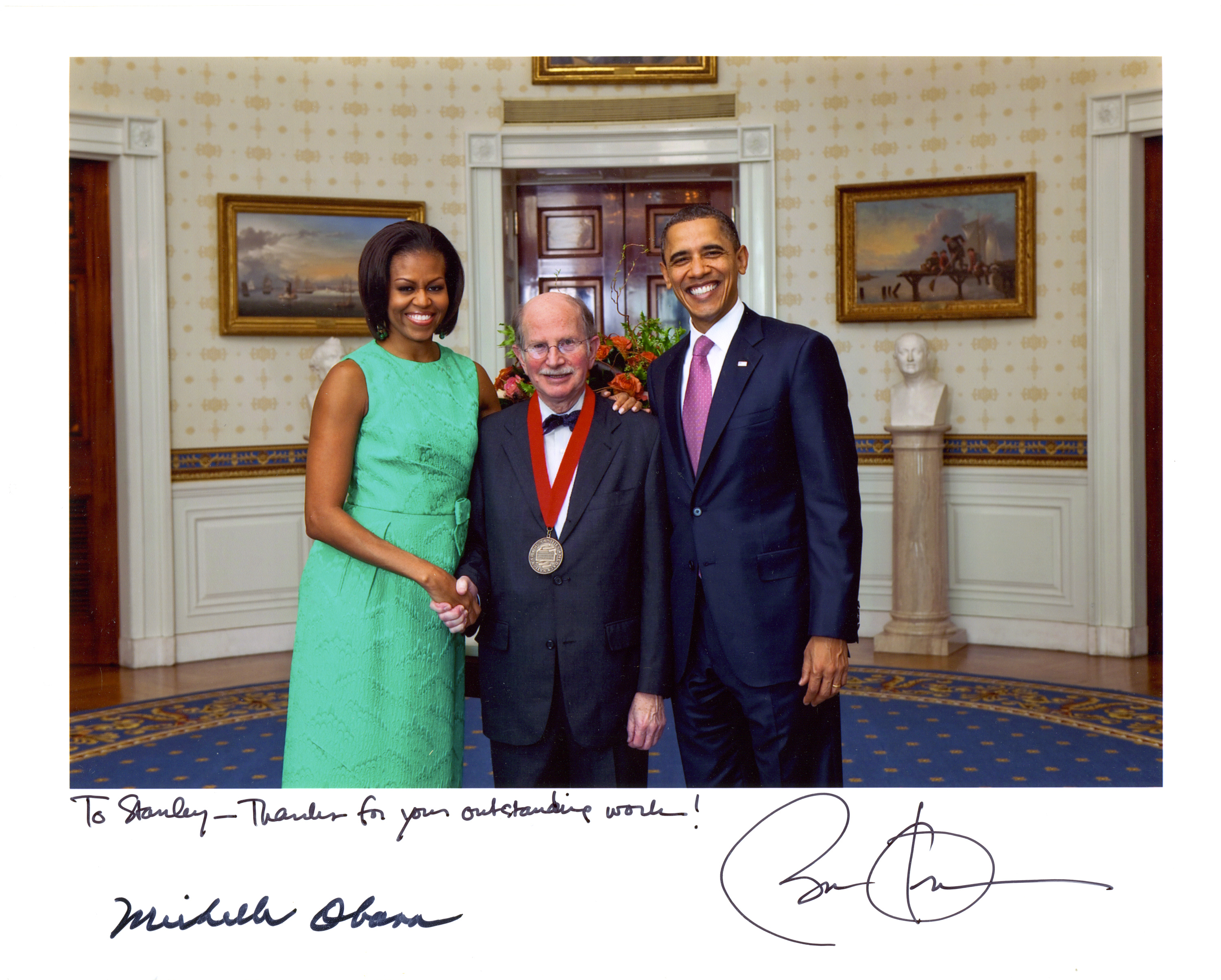 Stanley Katz with Obama
